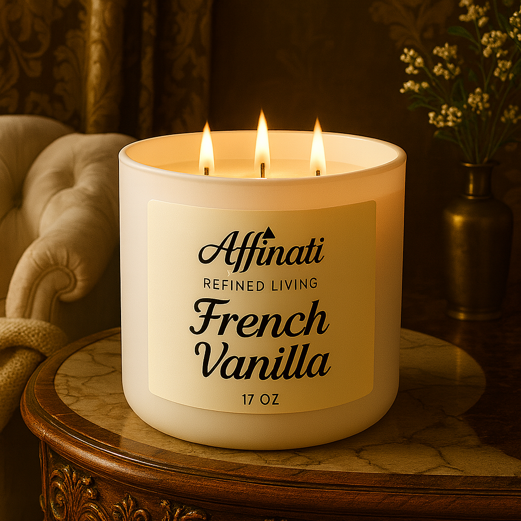 French Vanilla 3-Wick Candle - Affinati