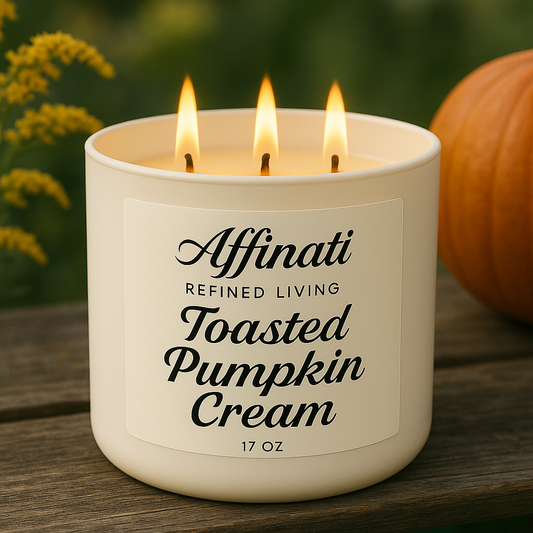 Toasted Pumpkin Cream 3-Wick Candle - Affinati