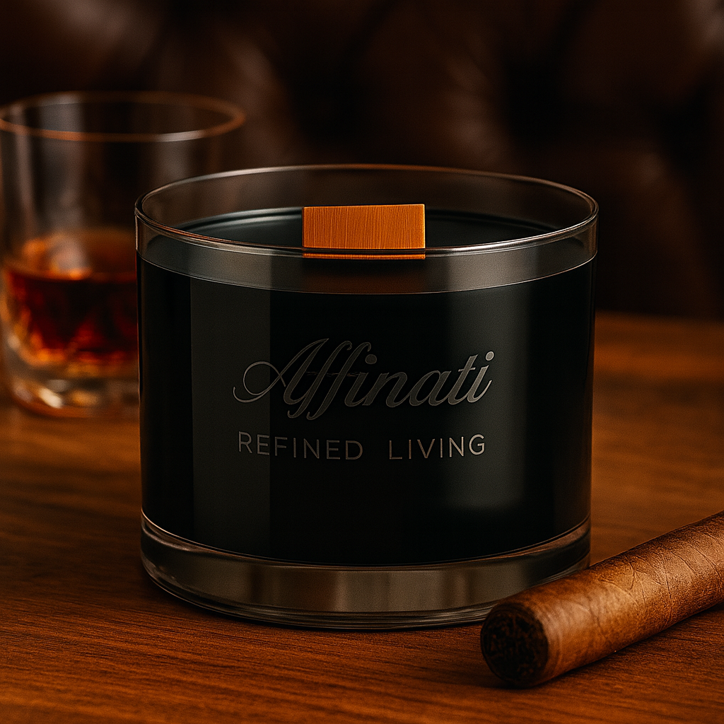 Smoked Bourbon Wooden Wick Candle - Affinati