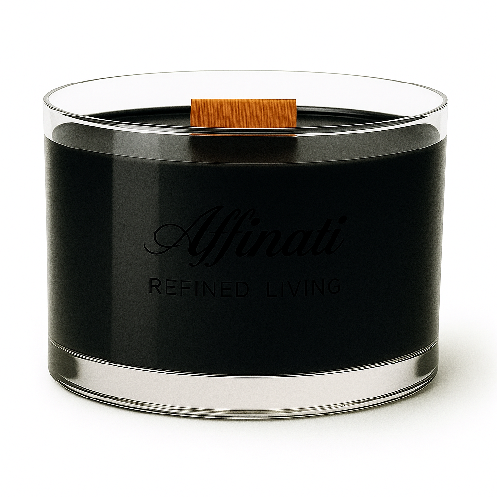 Smoked Bourbon Wooden Wick Candle – Luxury 15 oz Soy Blend | Affinati