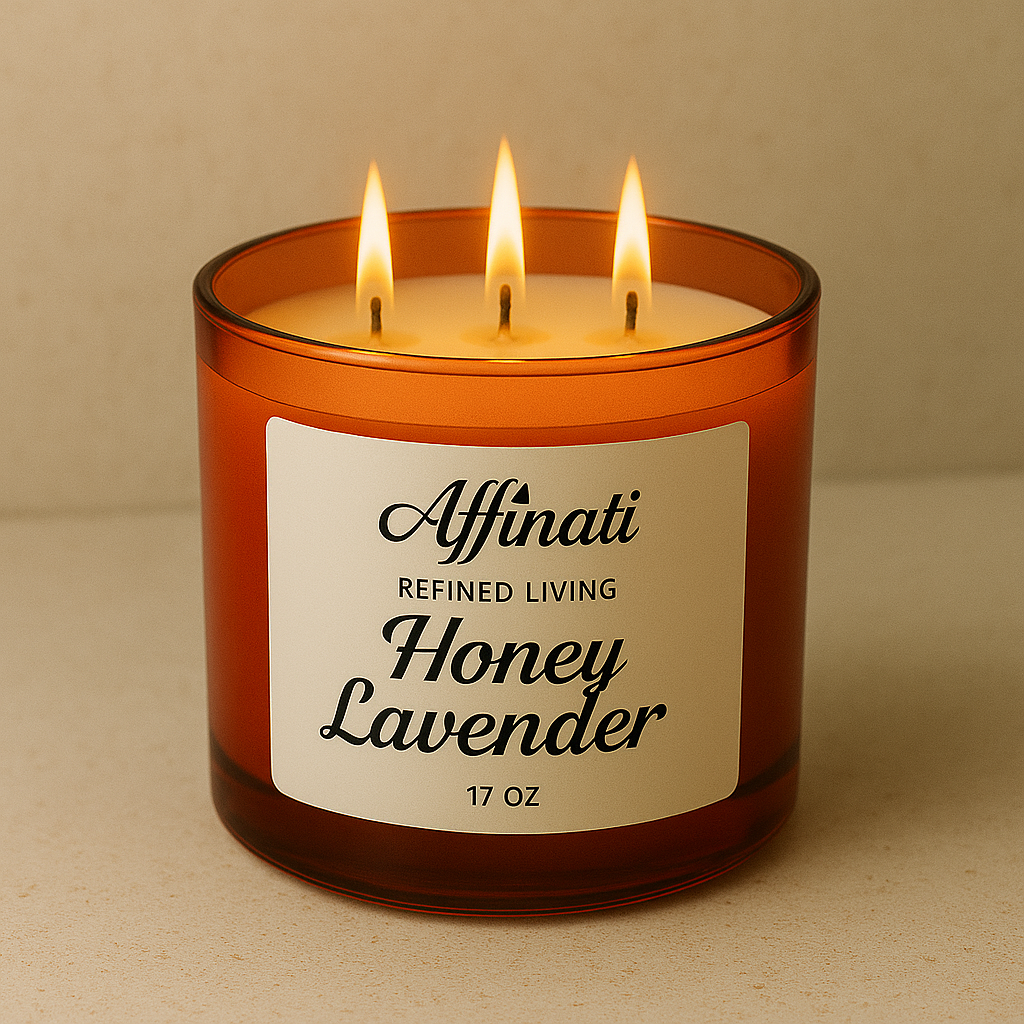 3-Wick Honey Lavender Candle - Affinati