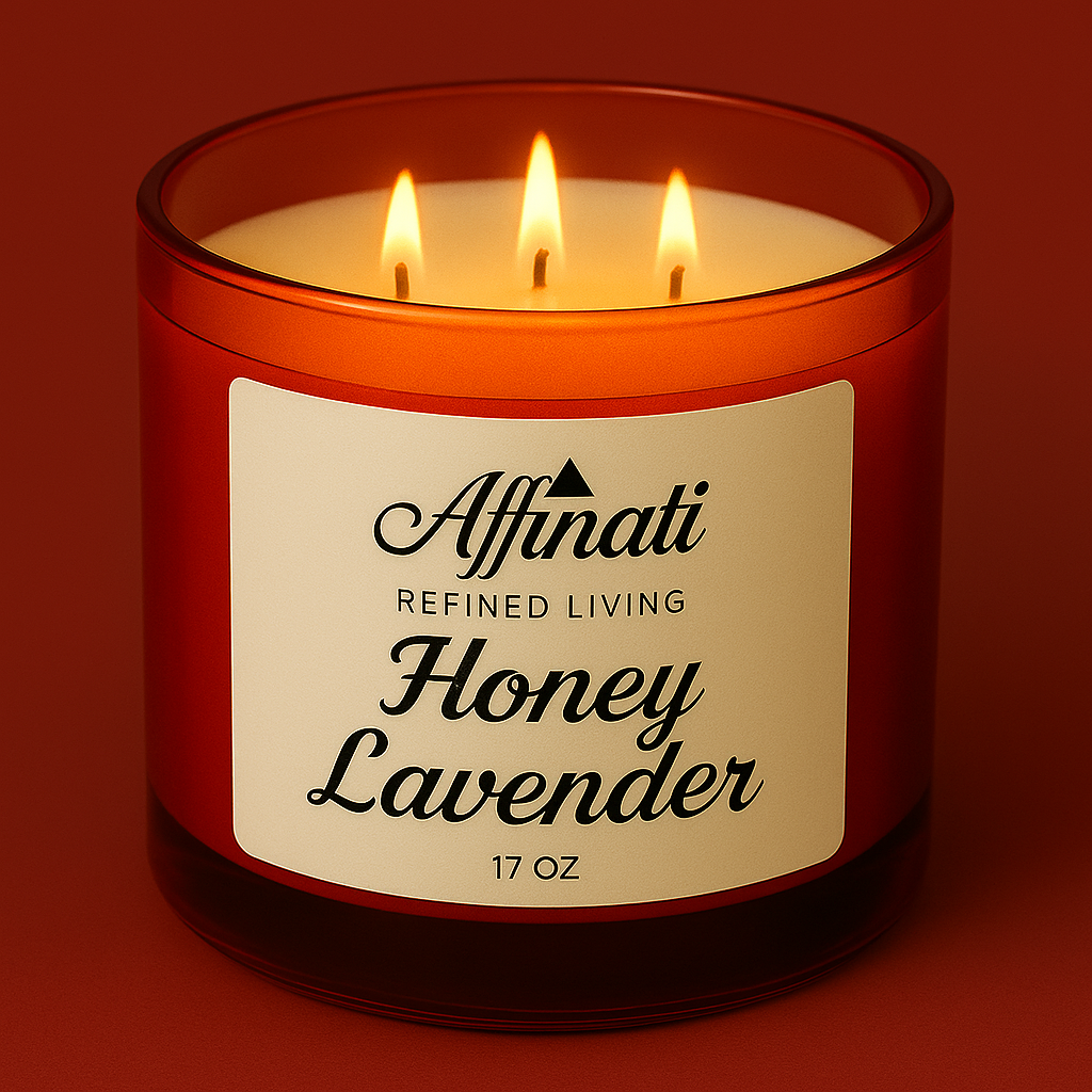3-Wick Honey Lavender Candle - Affinati
