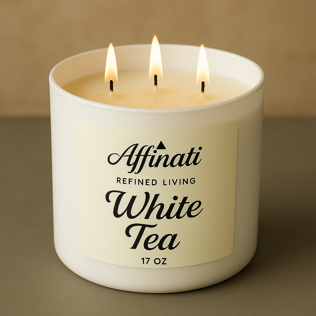 3-Wick White Tea Candle - Affinati