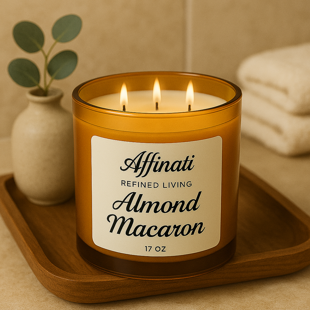 3-Wick Almond Macaron Candle - Affinati