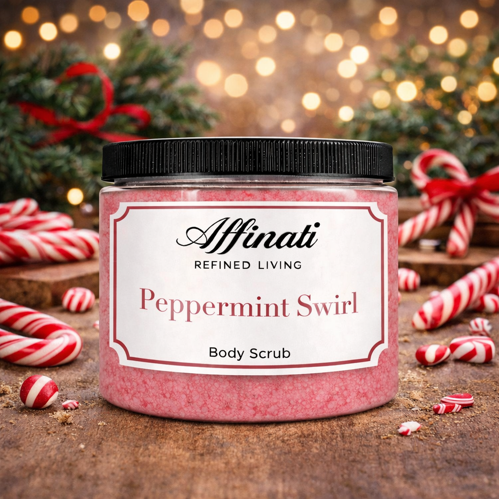 Peppermint Swirl Body Scrub 20 oz | Whipped Salt Scrub