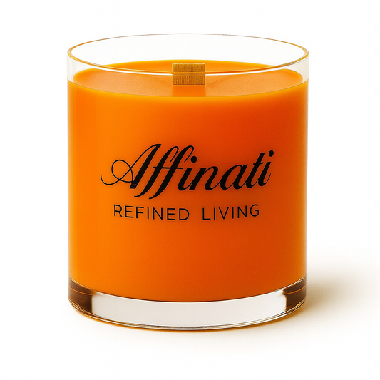 Velvet Harvest Wooden Wick Candle – Luxury 10 oz Soy Blend | Affinati