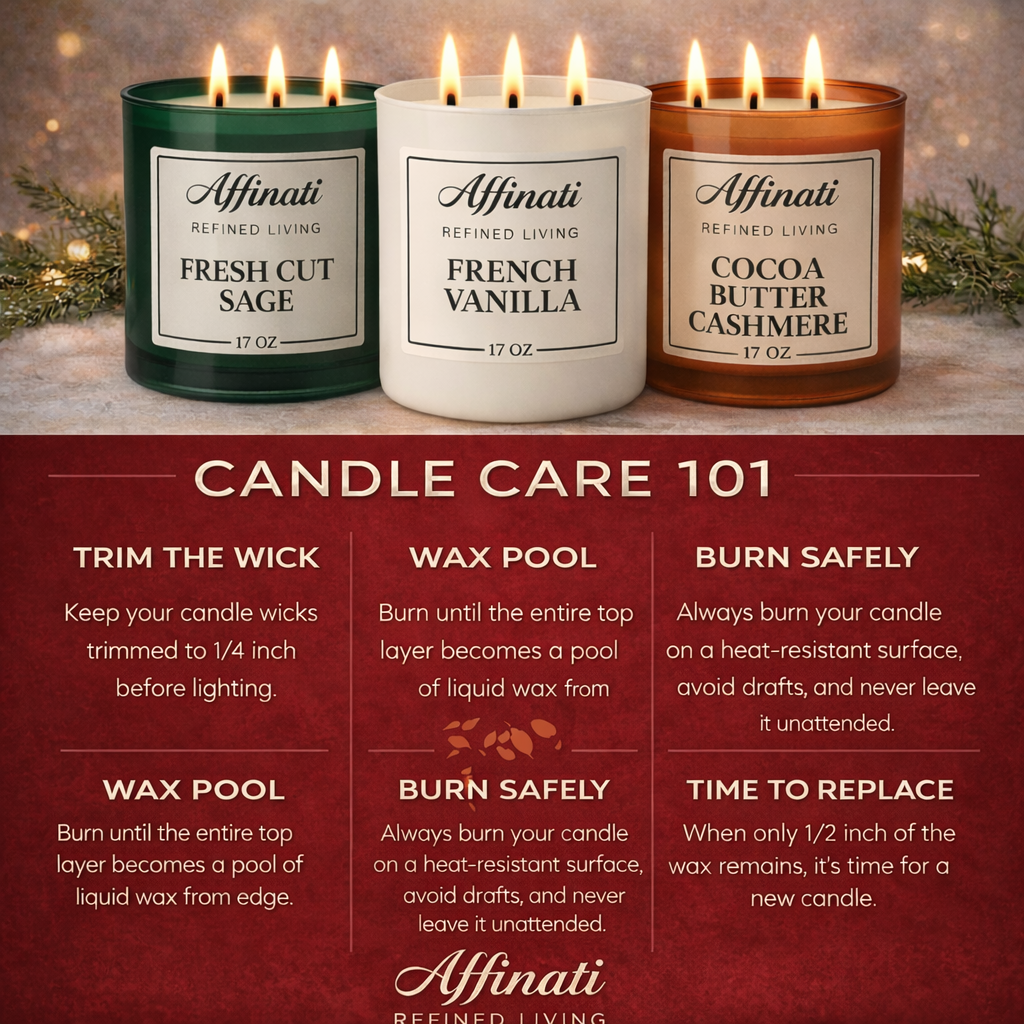 3-Wick Caramel Vanilla Latte Candle - Affinati