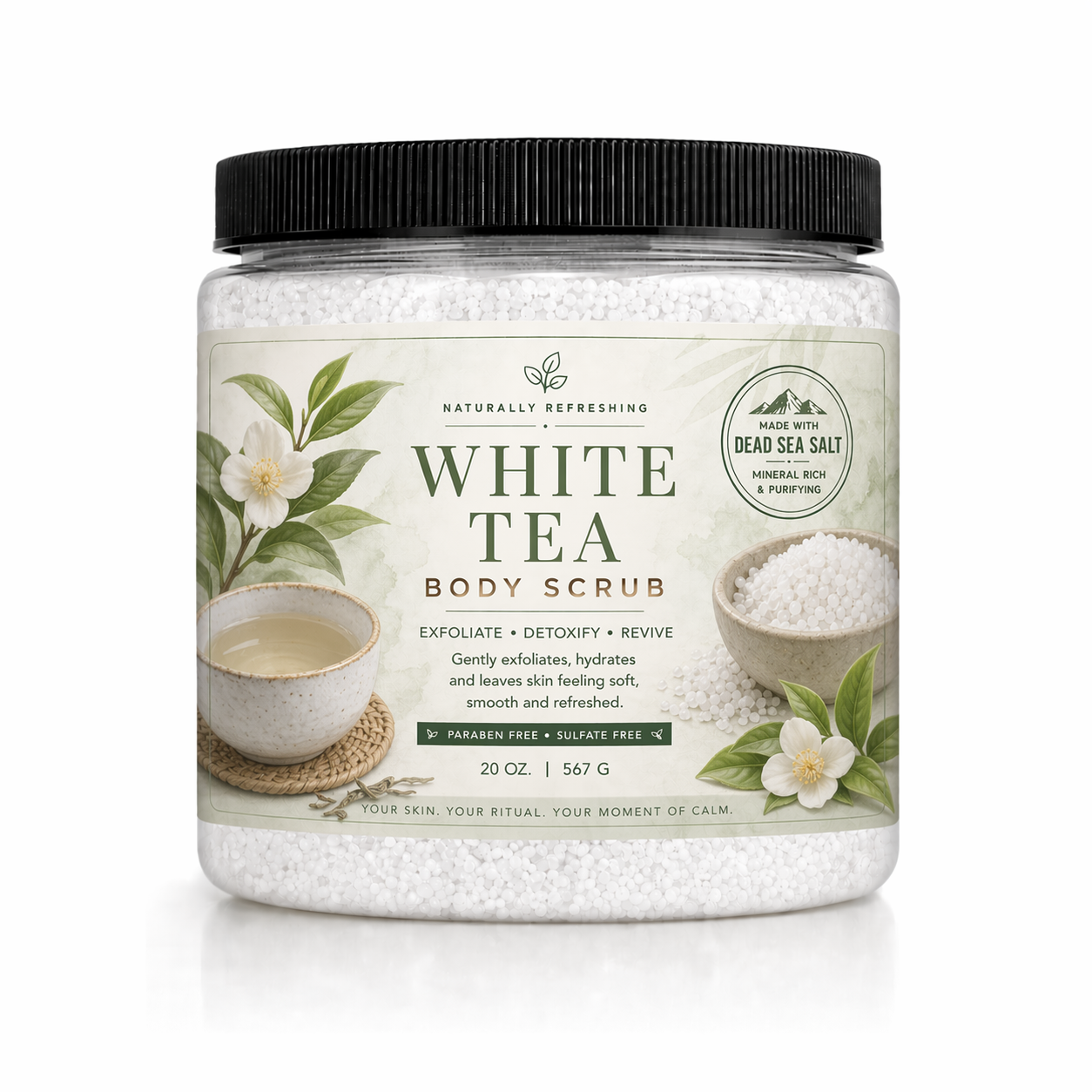 Mint Eucalyptus Body Scrub 20 oz | Dode Zee Zout