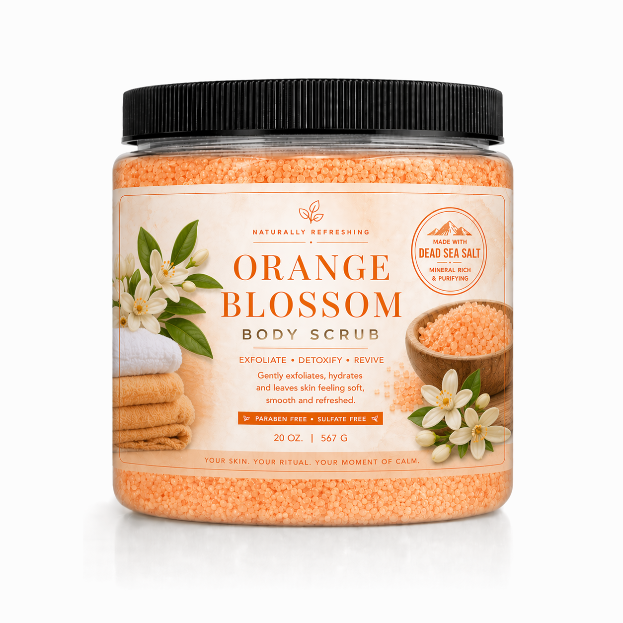 檀香茉莉身体磨砂膏 20盎司 | 泡腾盐