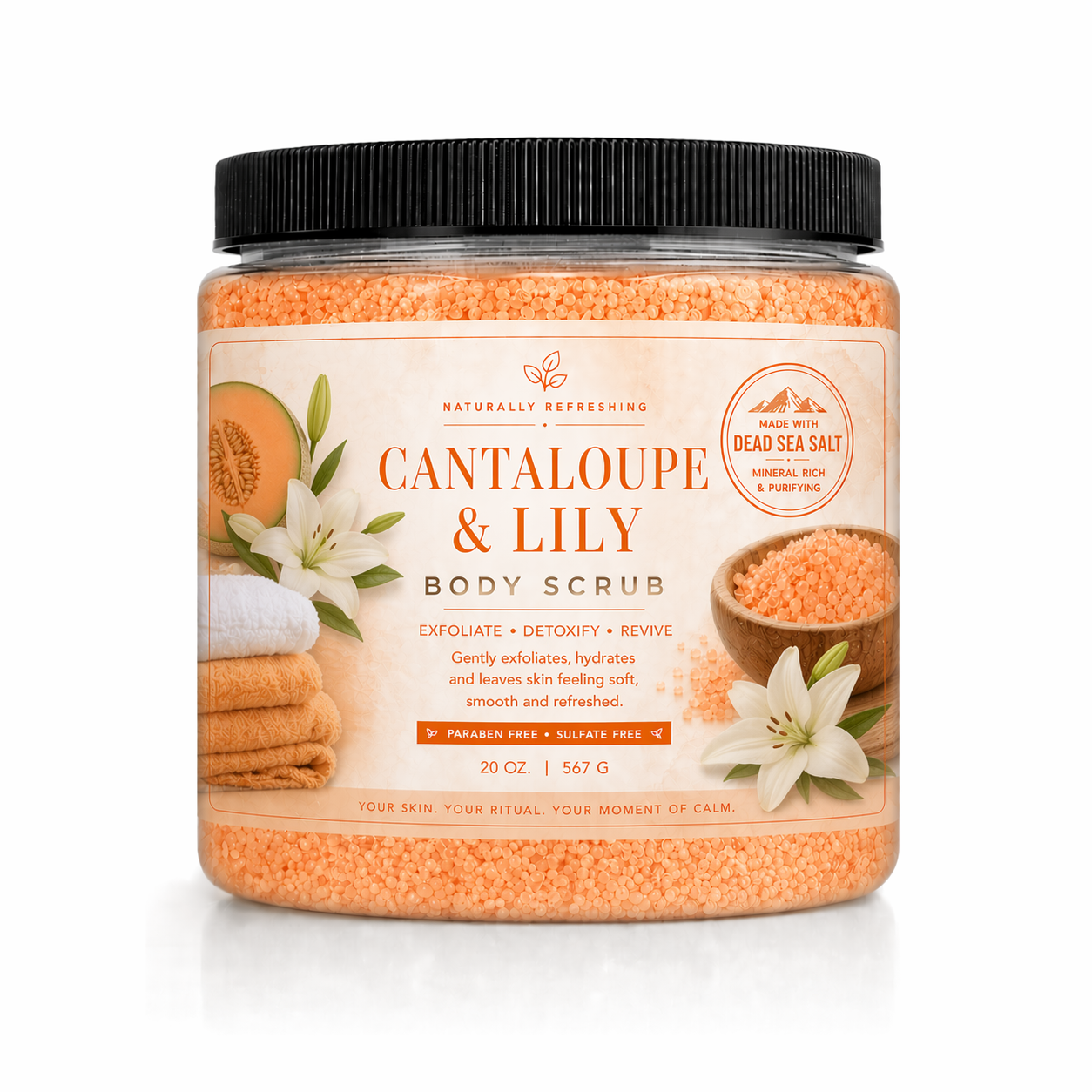 檀香茉莉身体磨砂膏 20盎司 | 泡腾盐