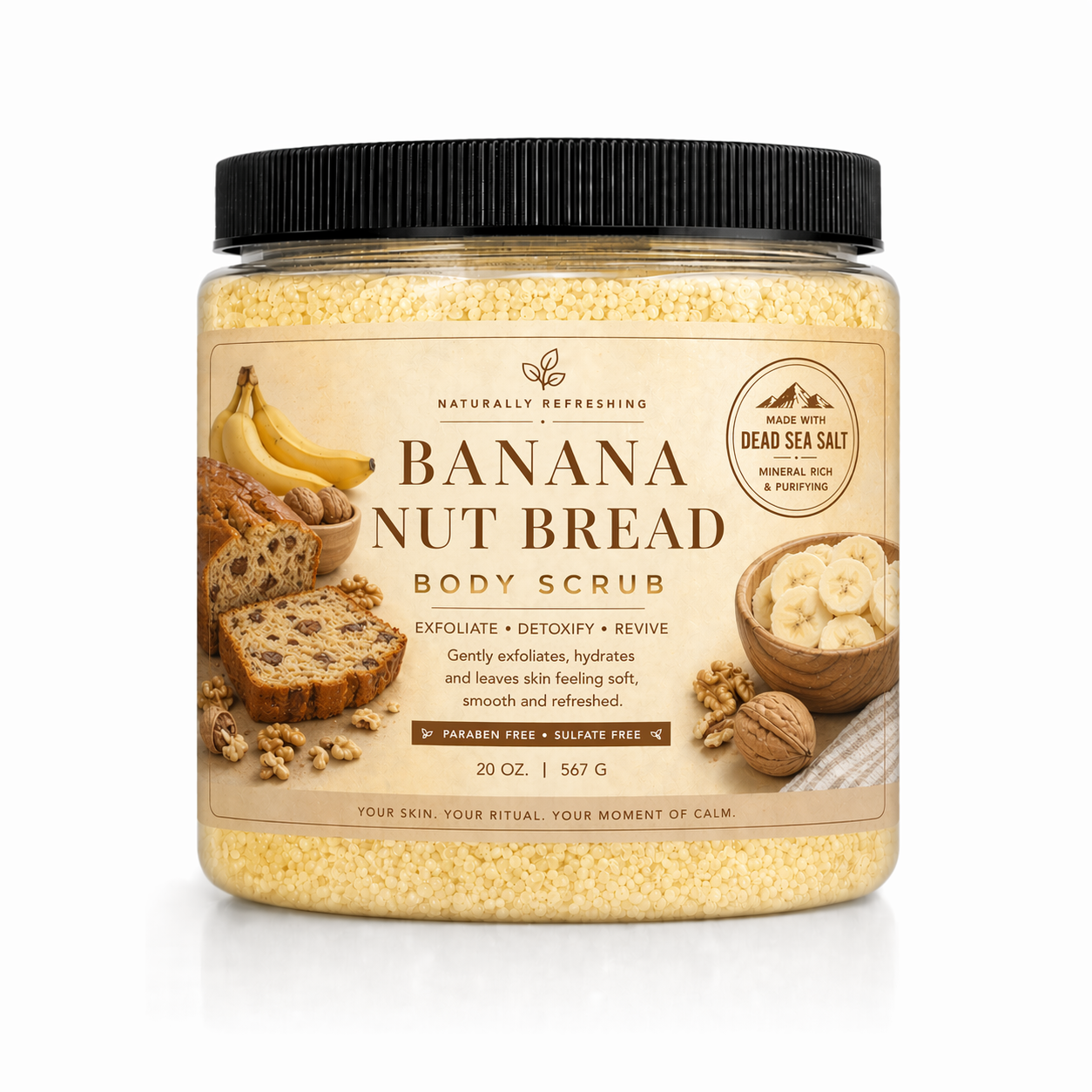 Banaani-pähkinäleipä vartalokuorinta 20 oz | Epsom-suola