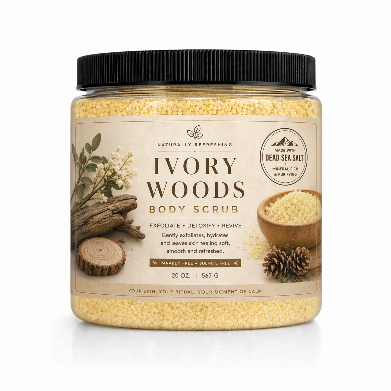 Lemon Drop Körperpeeling 20 oz | Bittersalz