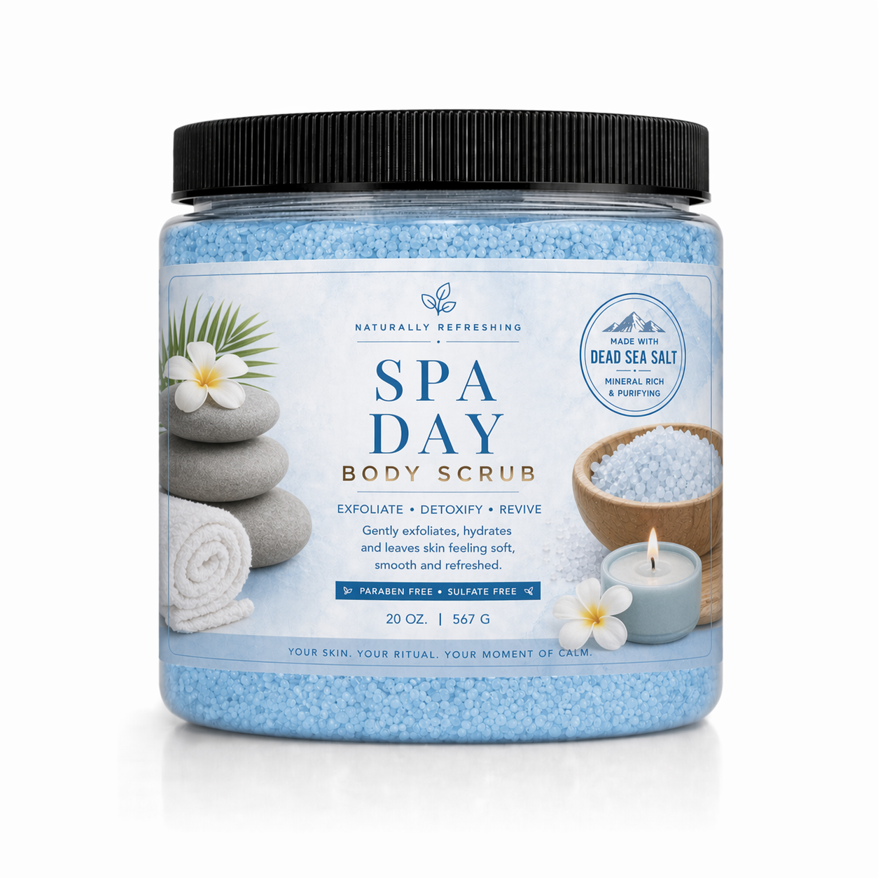 Body scrub med vild blåbär 20 oz | Epsomsalt