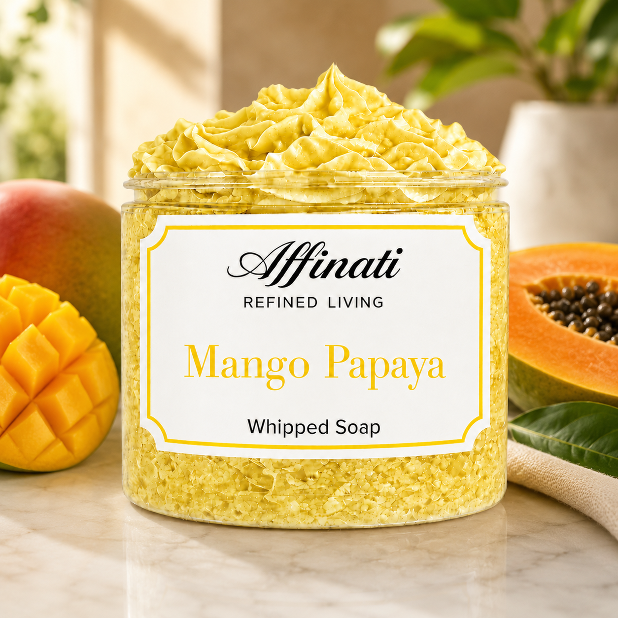 Mango Papaya Whipped Soap - 20 oz