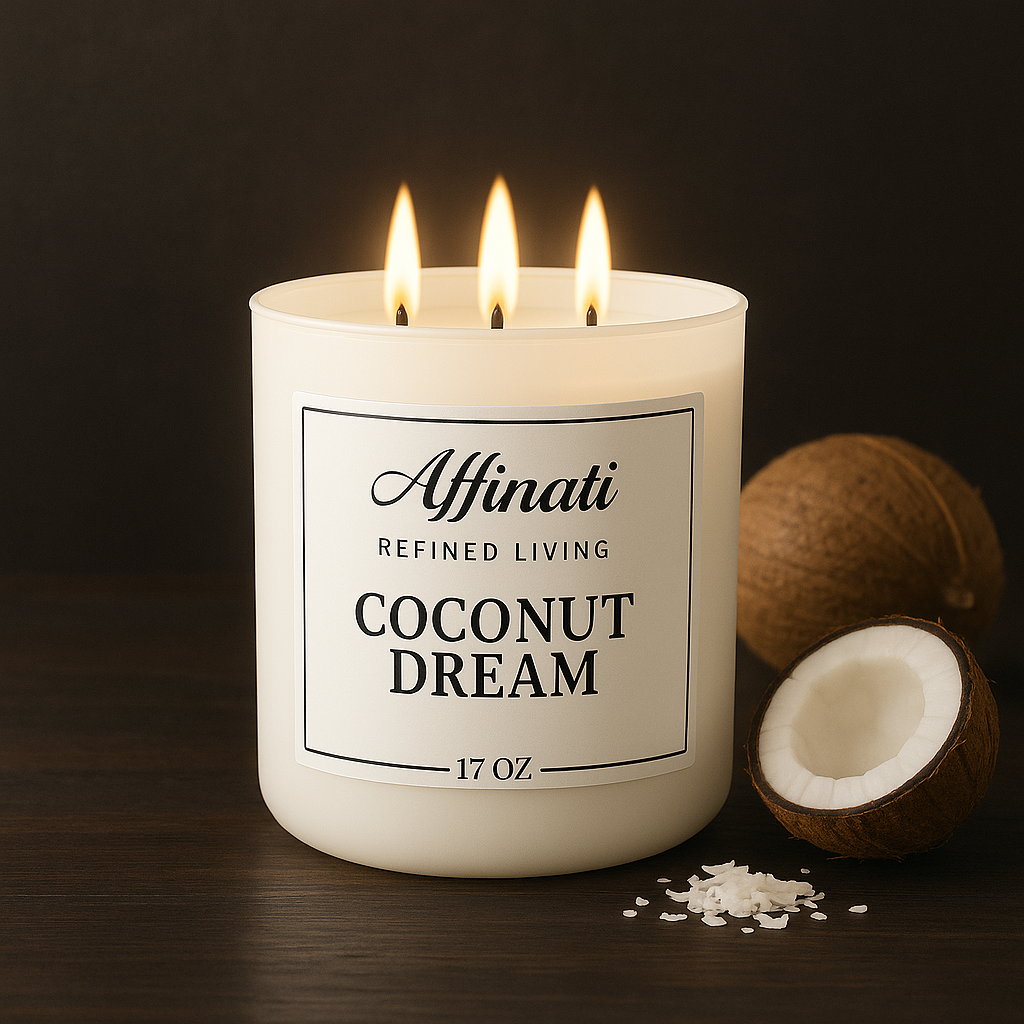 3-Wick Coconut Dream Candle - Affinati