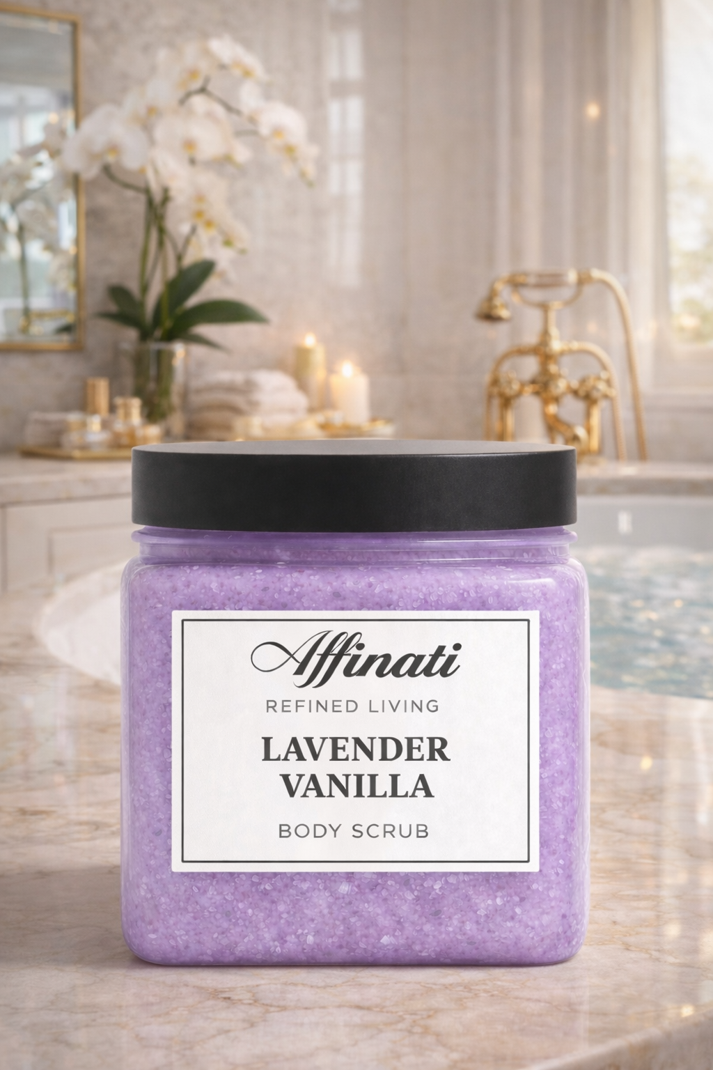 Lavendel Drøm Kroppsskrubb 64 oz | Pisket Salt Skrubb