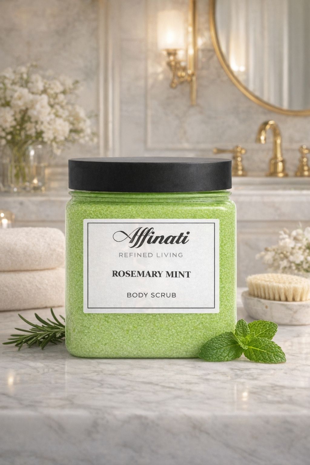 Minze Eukalyptus Körperpeeling 64 oz | Aufgeschlagener Salzpeeling