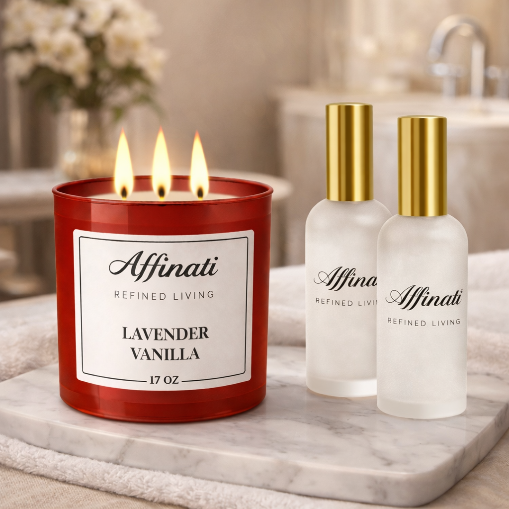 蜂蜜薰衣草蜡烛与室内喷雾套装 | 镇静浓郁香氛