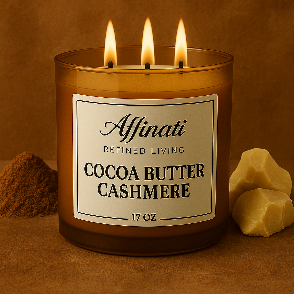 3-Wick Cocoa Butter Cashmere Candle - Affinati