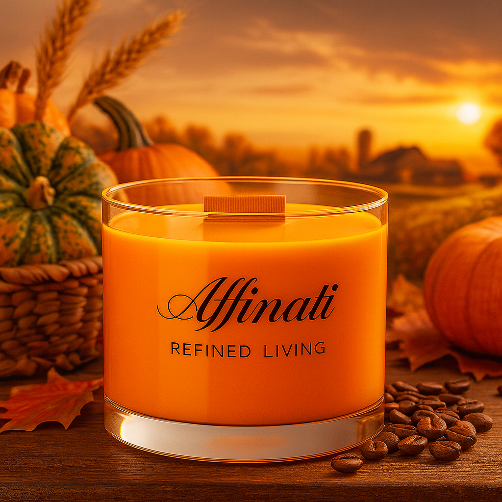 Velvet Harvest Wooden Wick Candle – Luxury 15 oz Soy Blend | Affinati