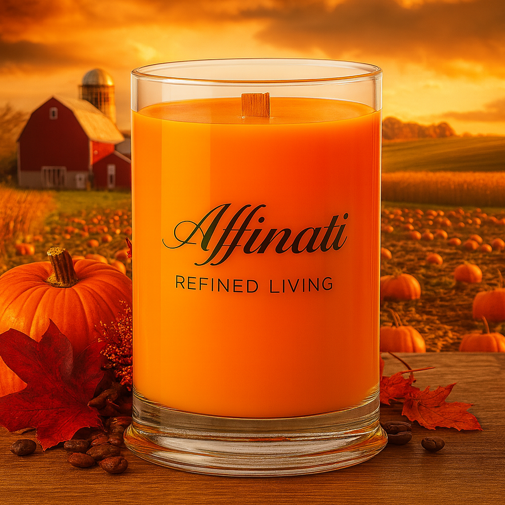 Velvet Harvest Wooden Wick Candle – Luxury 21 oz Soy Blend | Affinati