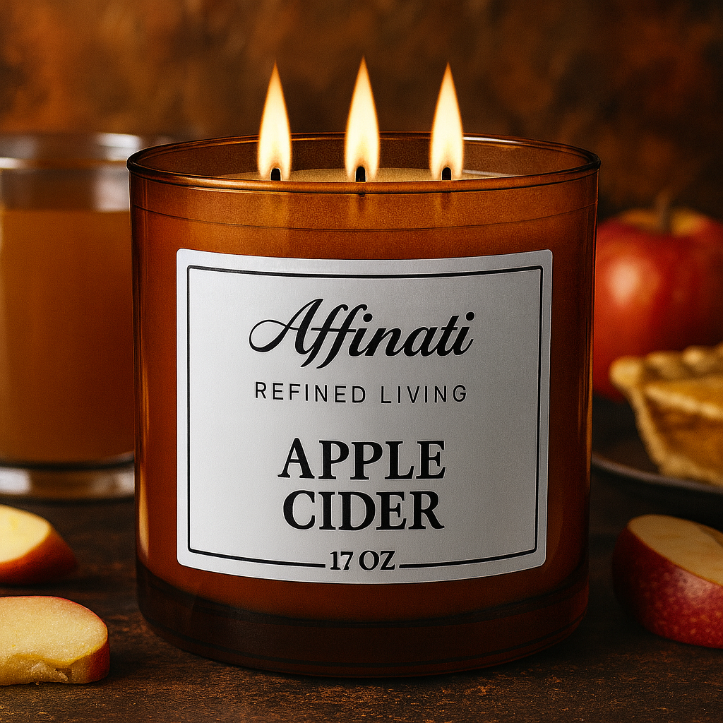 3-Wick Apple Cider Candle - Affinati