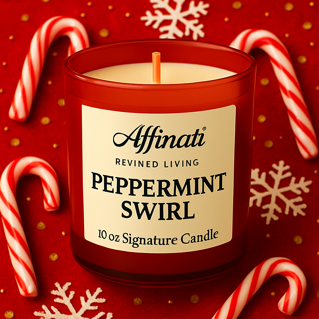 Peppermint Swirl Signature Candle - Affinati