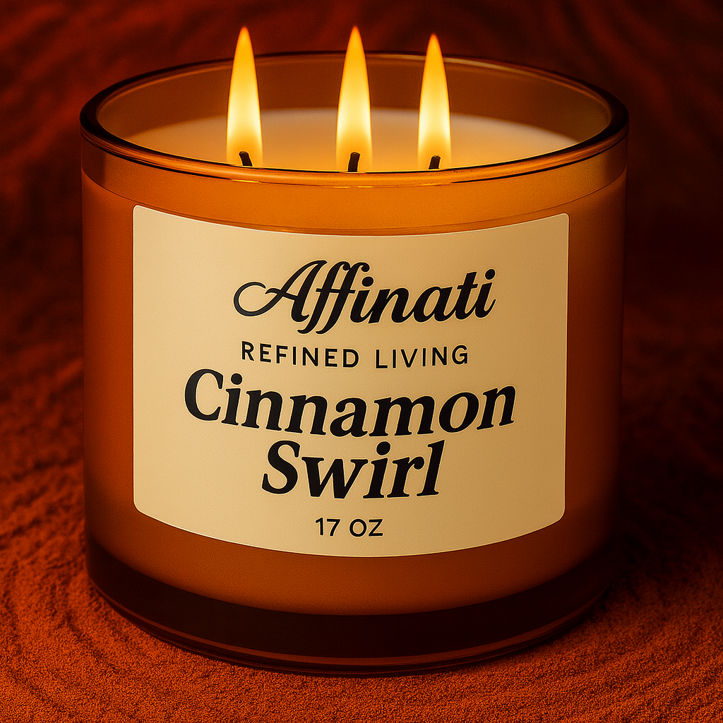3-Wick Cinnamon Swirl Candle - Affinati