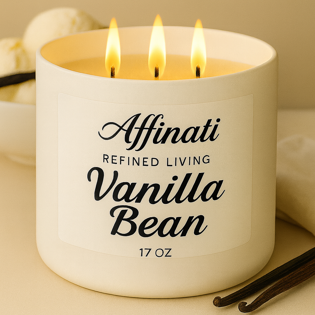 3-Wick Vanilla Bean Candle - Affinati