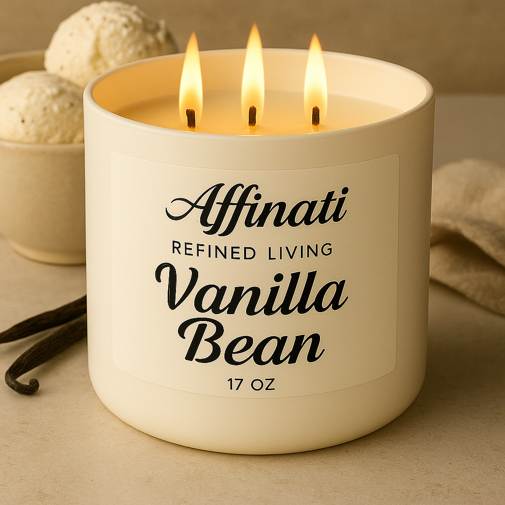 3-Wick Vanilla Bean Candle - Affinati