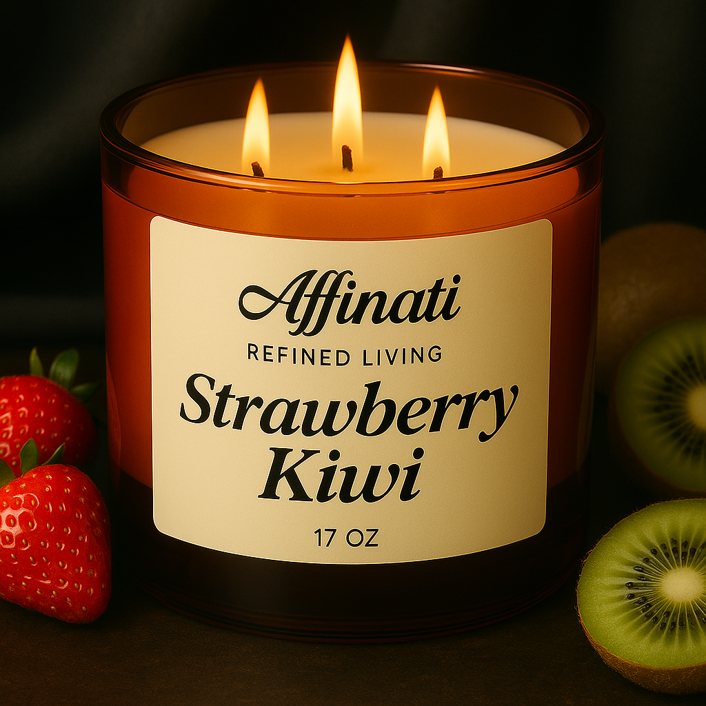 3-Wick Strawberry Kiwi Candle - Affinati