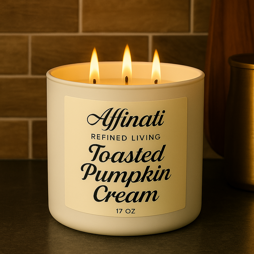 3-Wick Toasted Pumpkin Cream Candle - Affinati