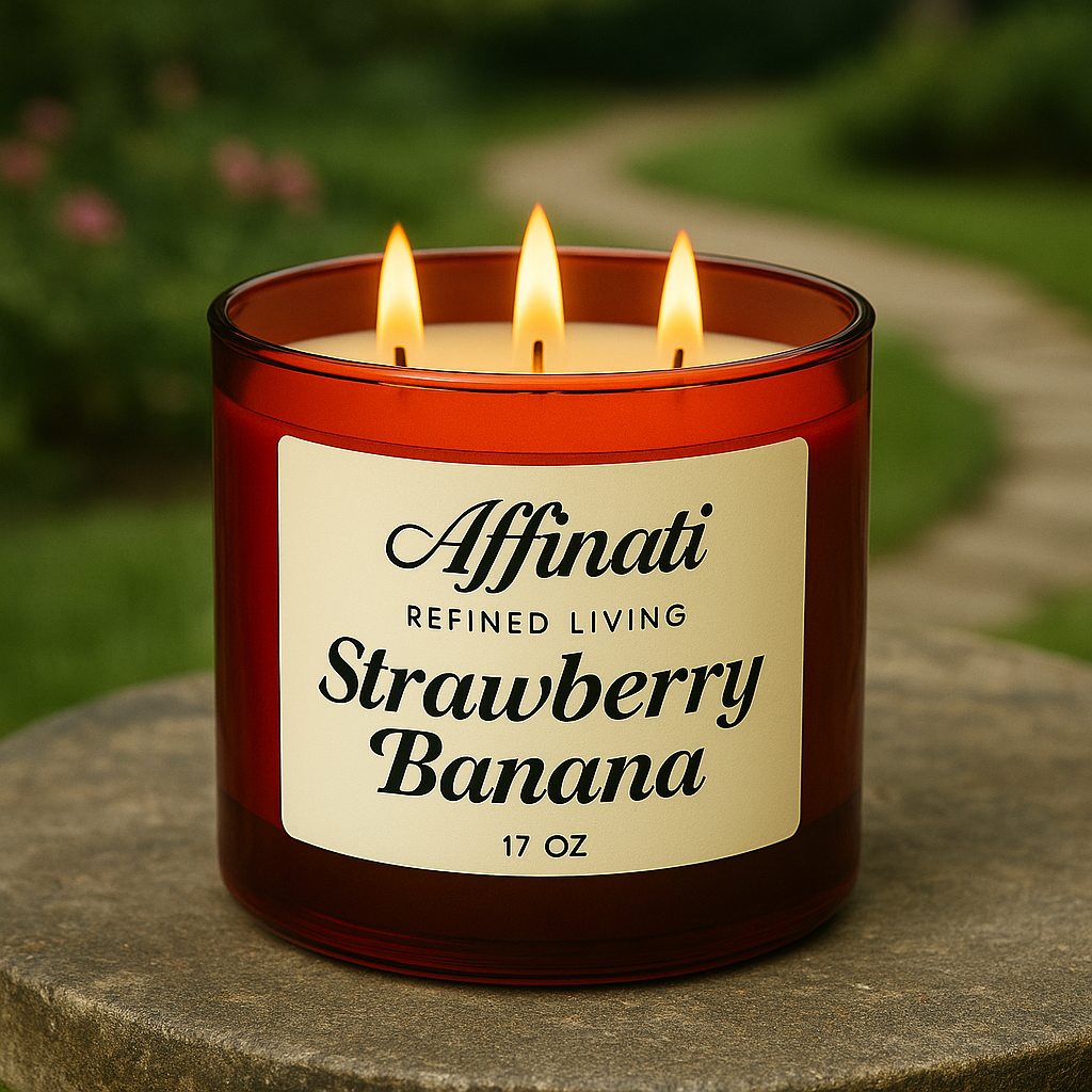 3-Wick Strawberry Banana Candle - Affinati
