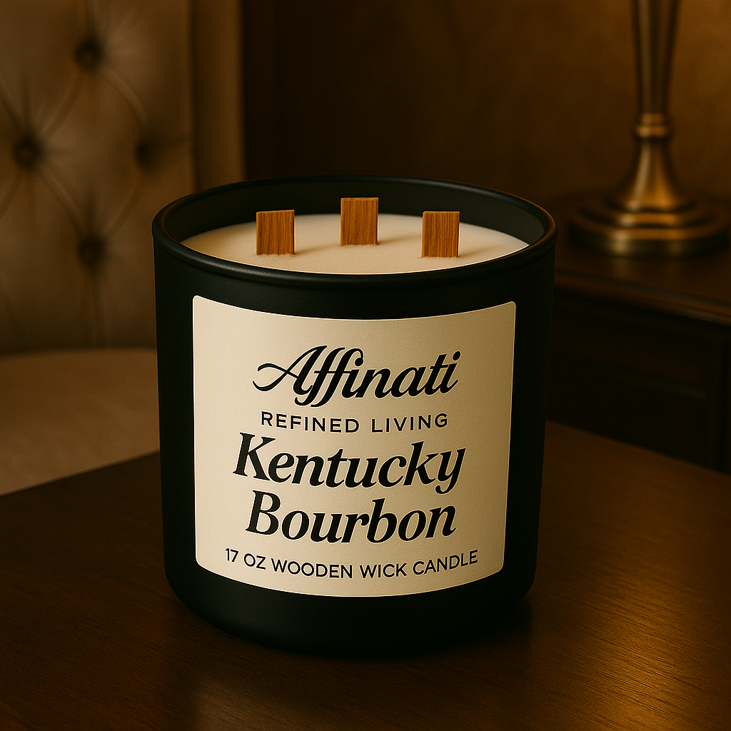 3-Wooden Wick Kentucky Bourbon Candle