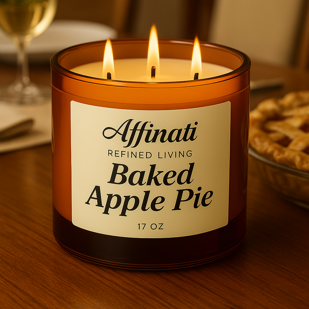 3-Wick Baked Apple Pie Candle - Affinati