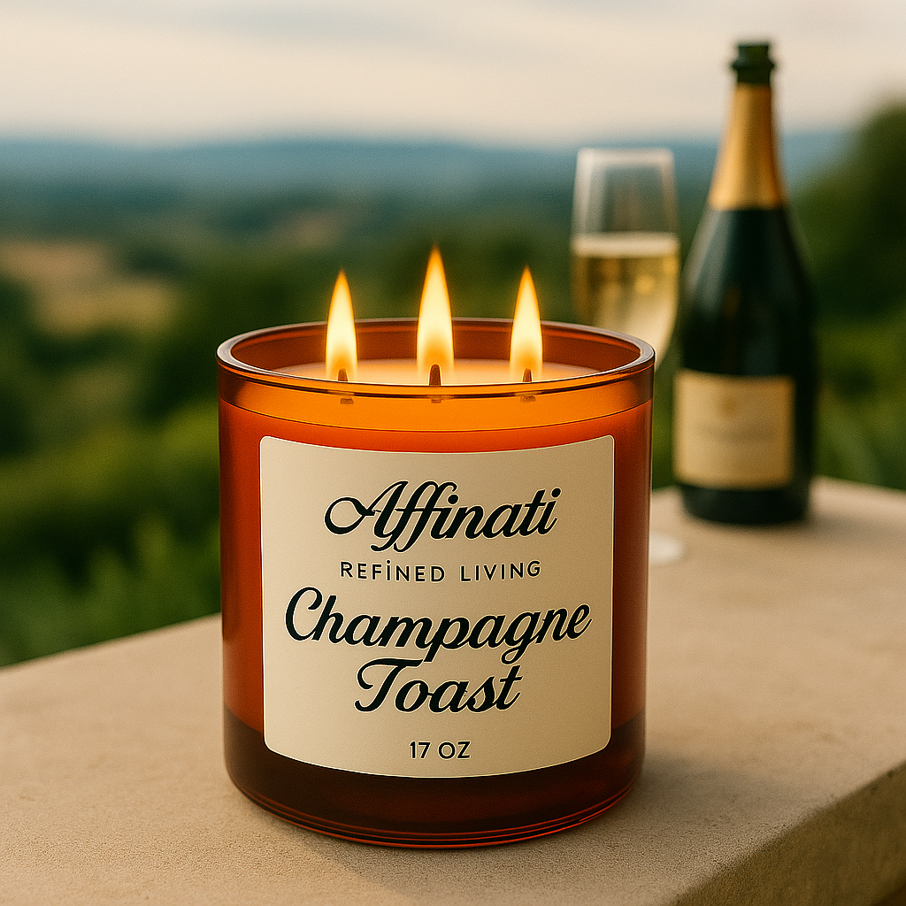 3-Wick Champagne Toast Candle - Affinati