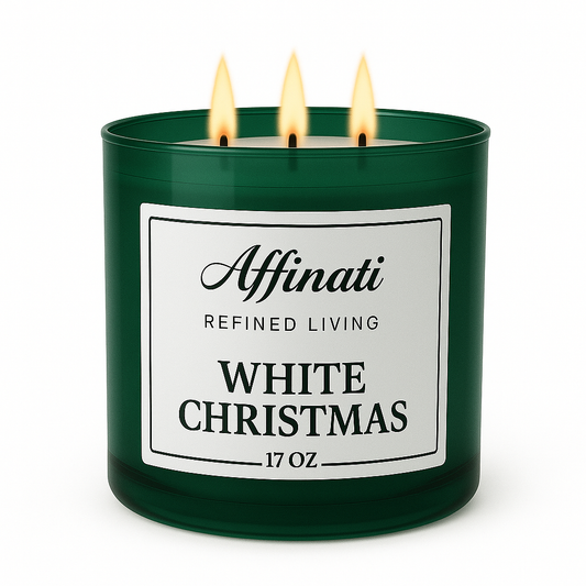 3-Wick White Christmas Candle