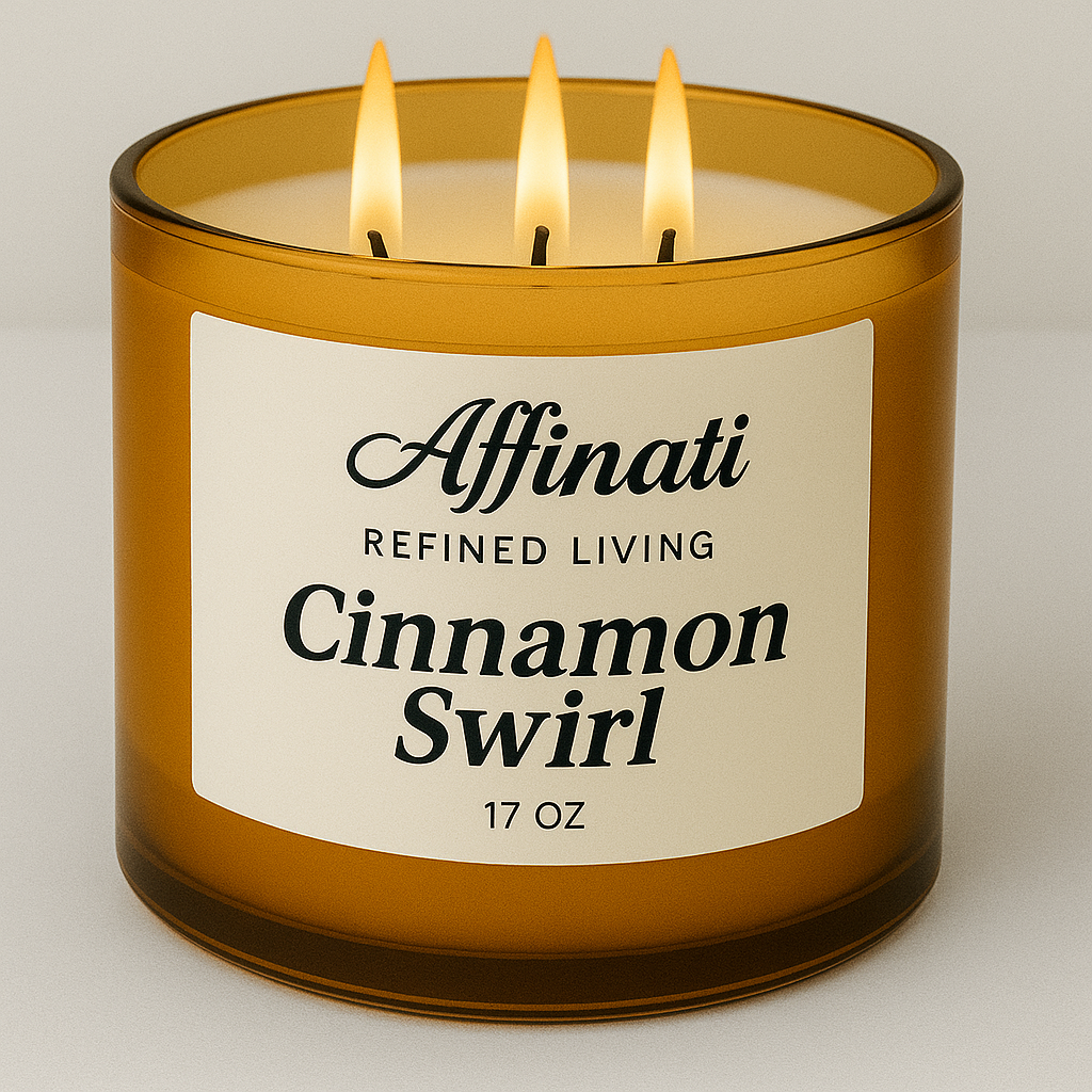 3-Wick Cinnamon Swirl Candle - Affinati