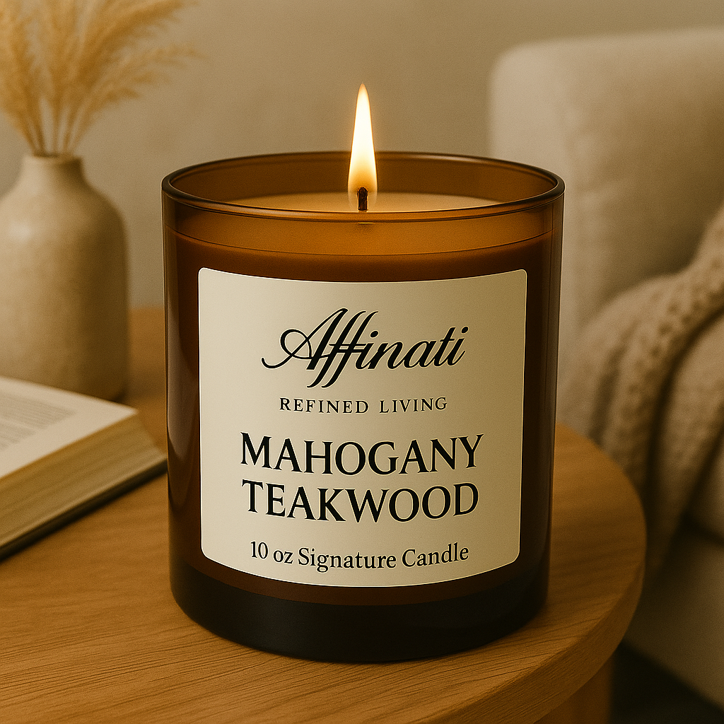 Mahogany Teakwood Signature Candle - Affinati
