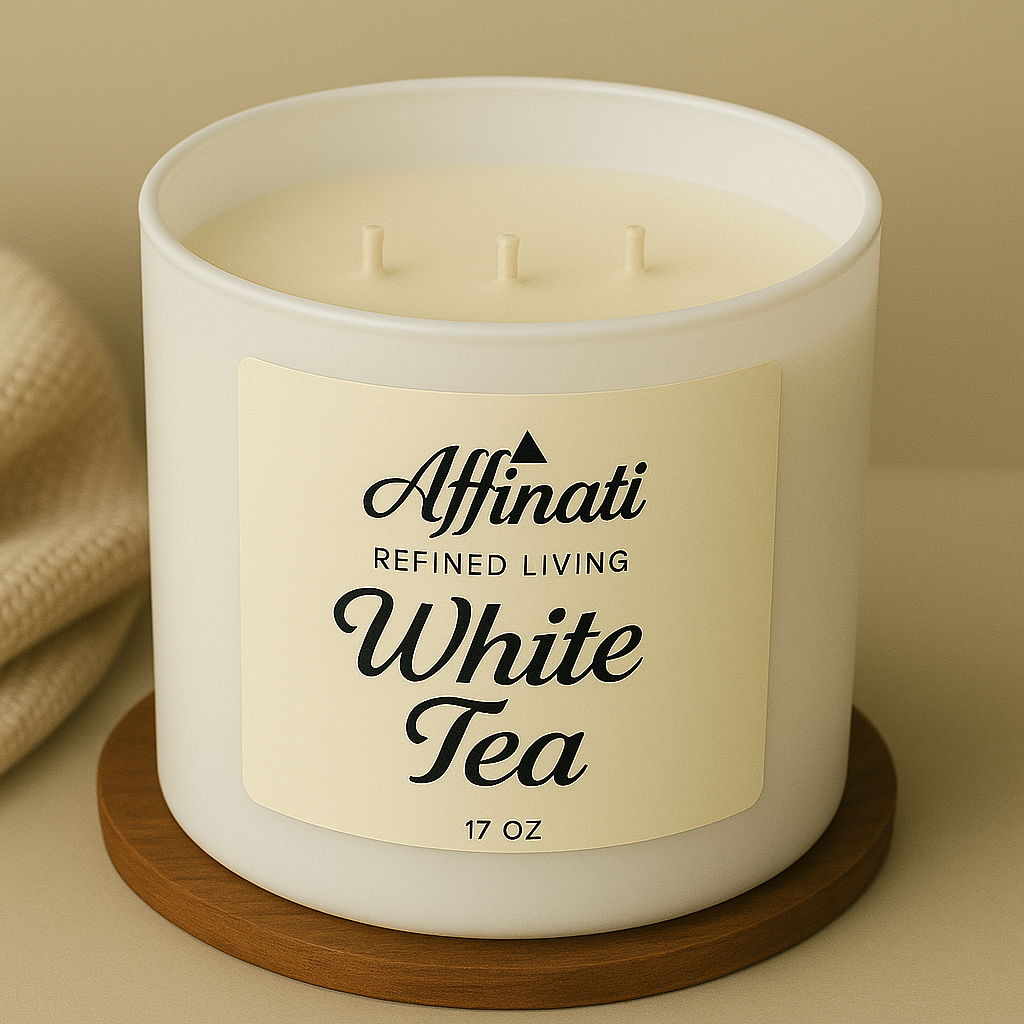 3-Wick White Tea Candle - Affinati