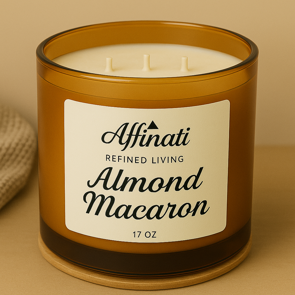 3-Wick Almond Macaron Candle - Affinati