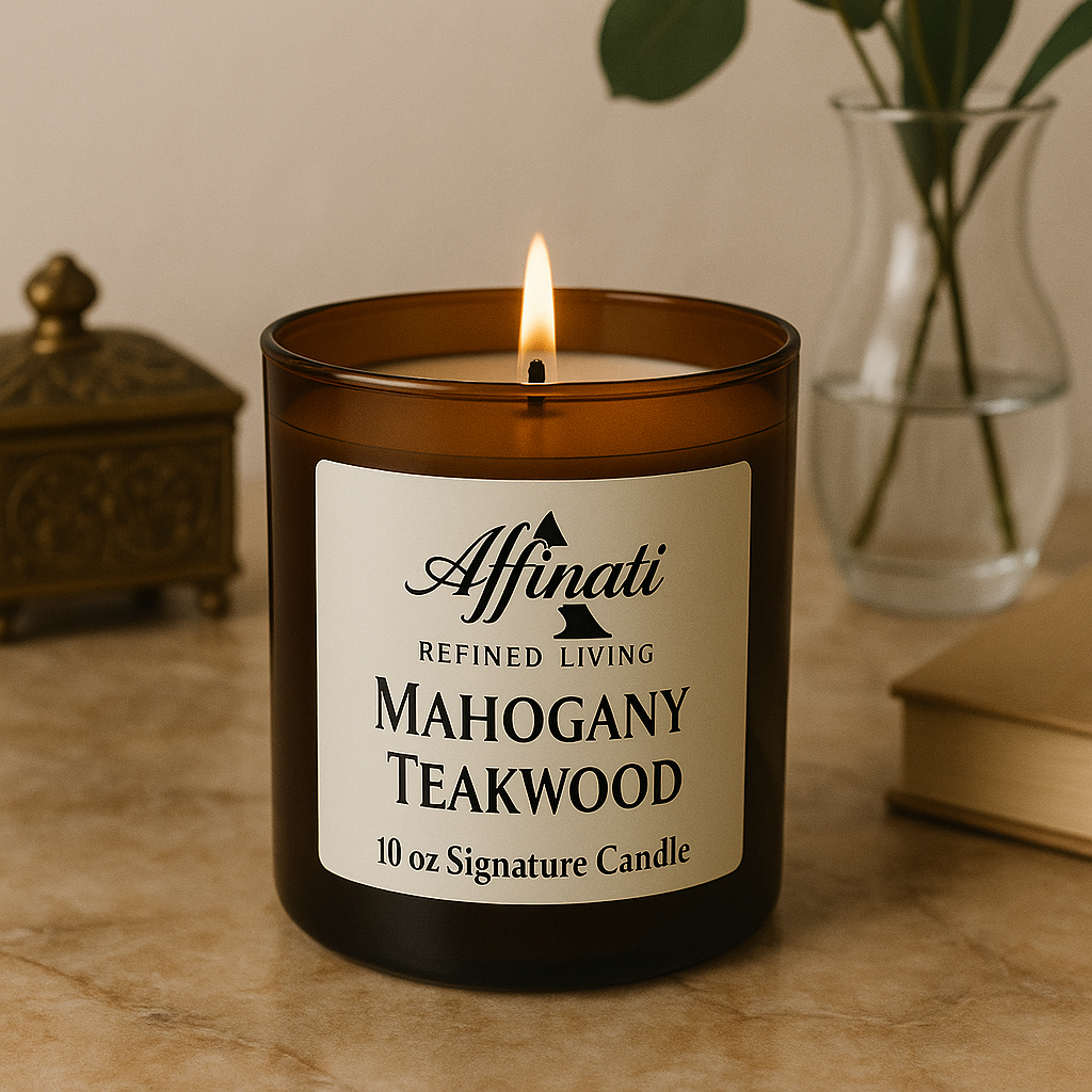 Mahogany Teakwood Signature Candle - Affinati