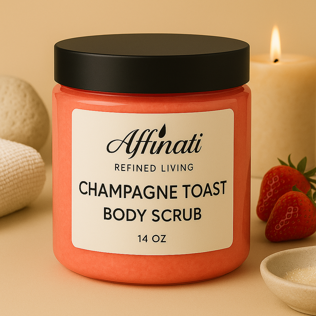 Champagne Toast Body Scrub – Luxurious Exfoliation with a Bubbly Citrus Scent - Affinati