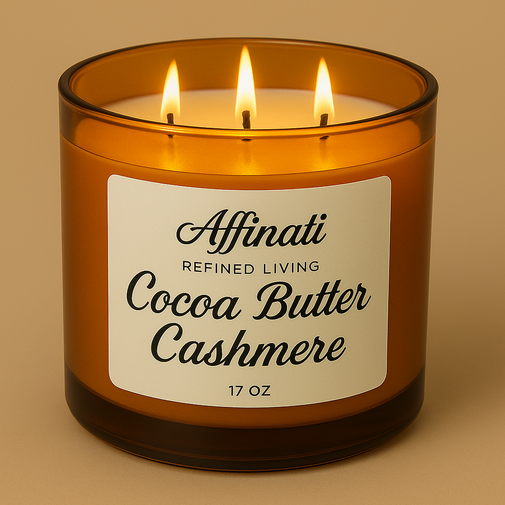 3-Wick Cocoa Butter Cashmere Candle - Affinati