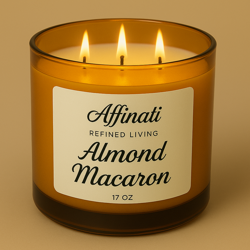 3-Wick Almond Macaron Candle - Affinati