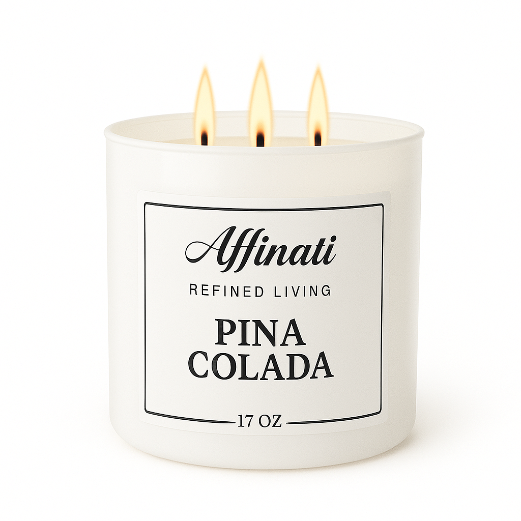 Vela de piña colada de 3 mechas