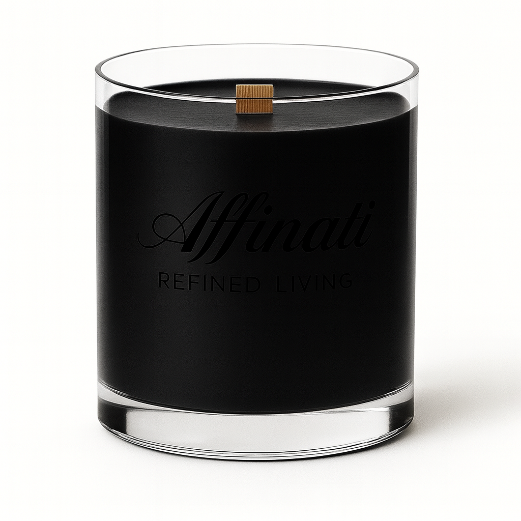 Smoked Bourbon Wooden Wick Candle – Luxury 10 oz Soy Blend | Affinati