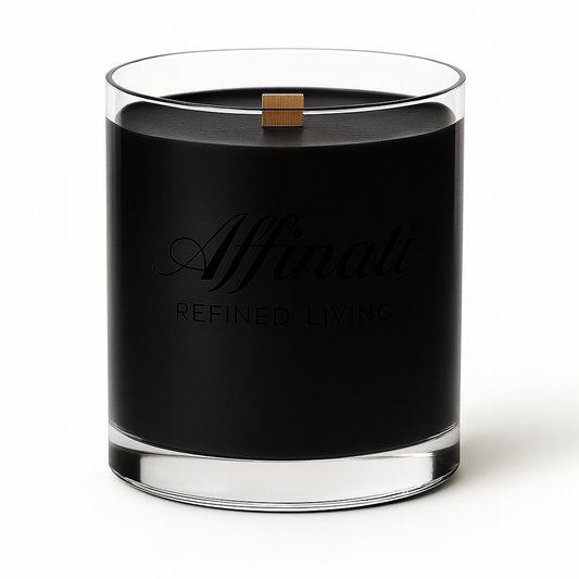 Smoked Bourbon Wooden Wick Candle – Luxury 10 oz Soy Blend | Affinati