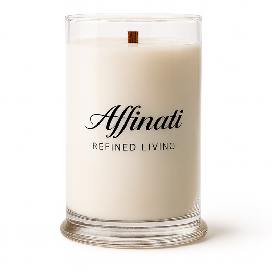 Vanilla Noir Wooden Wick Candle – Luxury 21 oz Soy Blend | Affinati