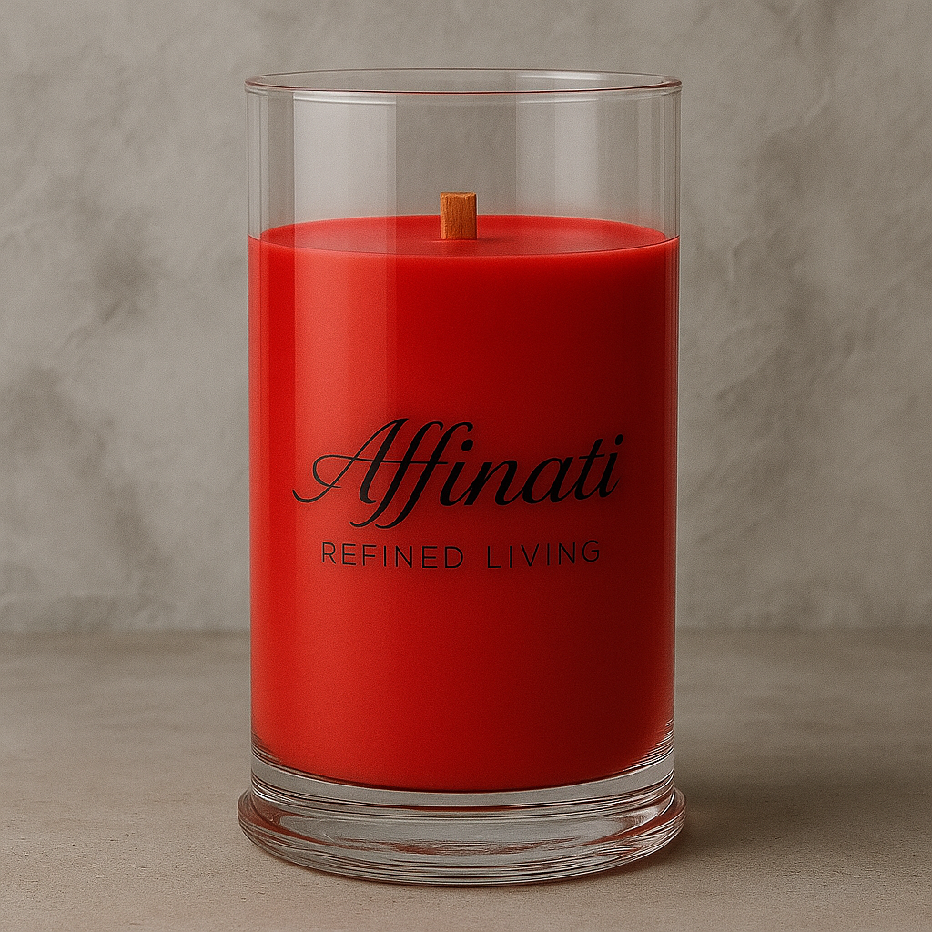 Rose Amour Wooden Wick Candle – Luxury 21 oz Soy Blend | Affinati